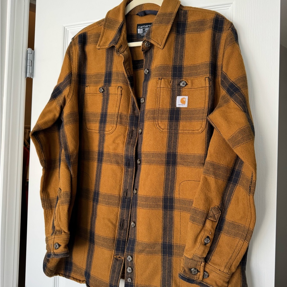 Carhartt Brown Plaid Flannel jacket